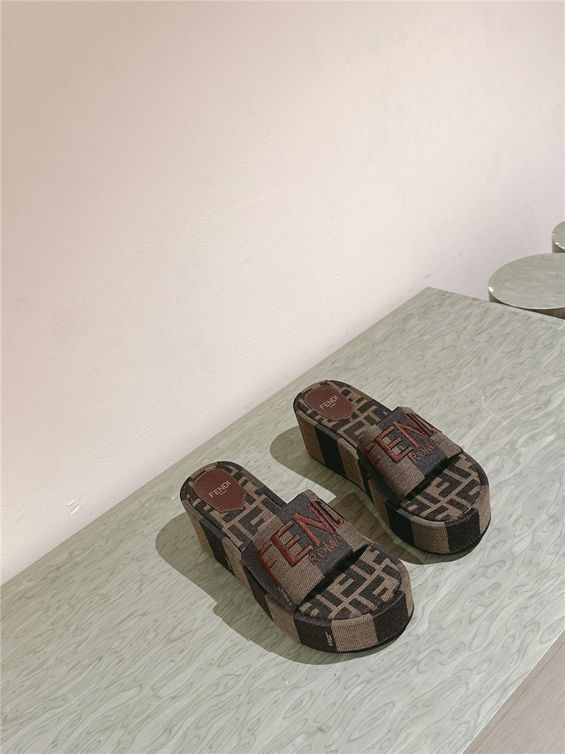 Fendi Sunshine Platform Slides Women