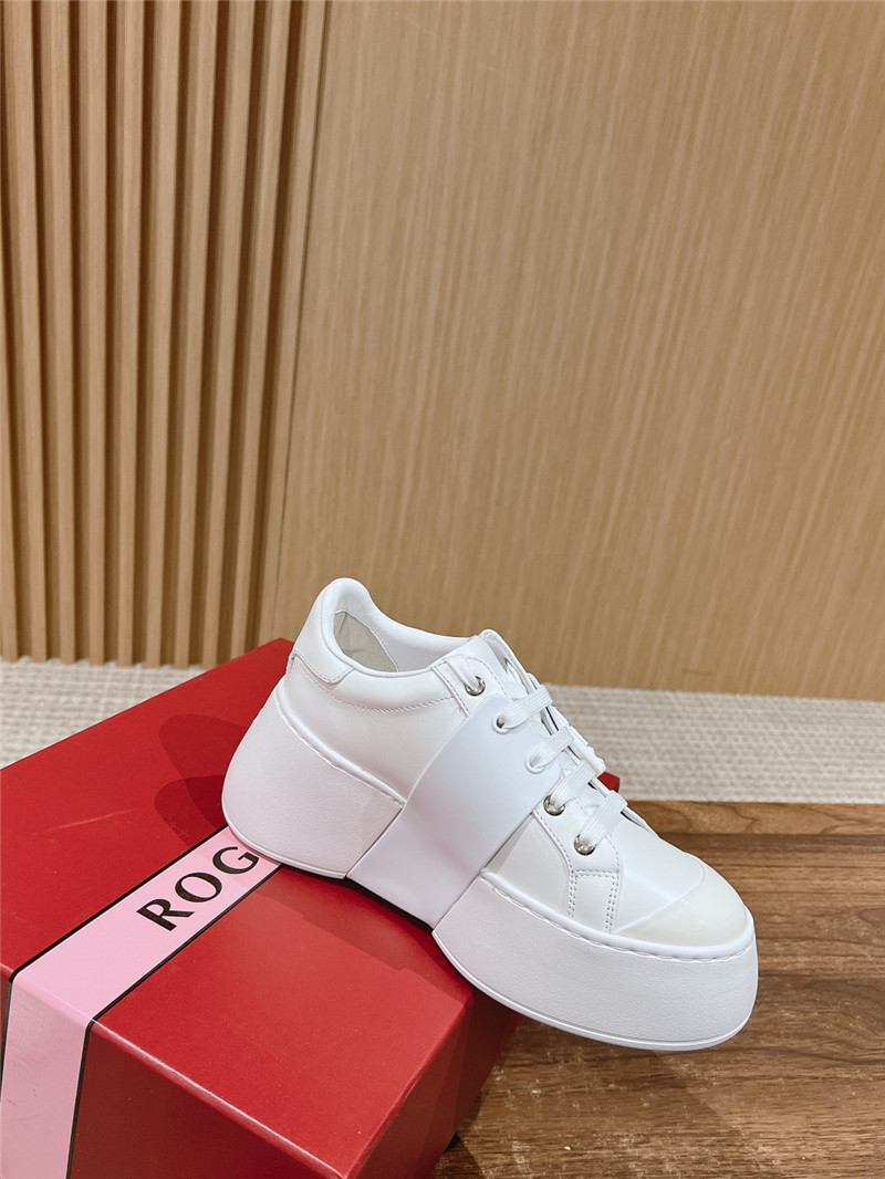 Roger Vivier Viv Skate Leather Sneakers