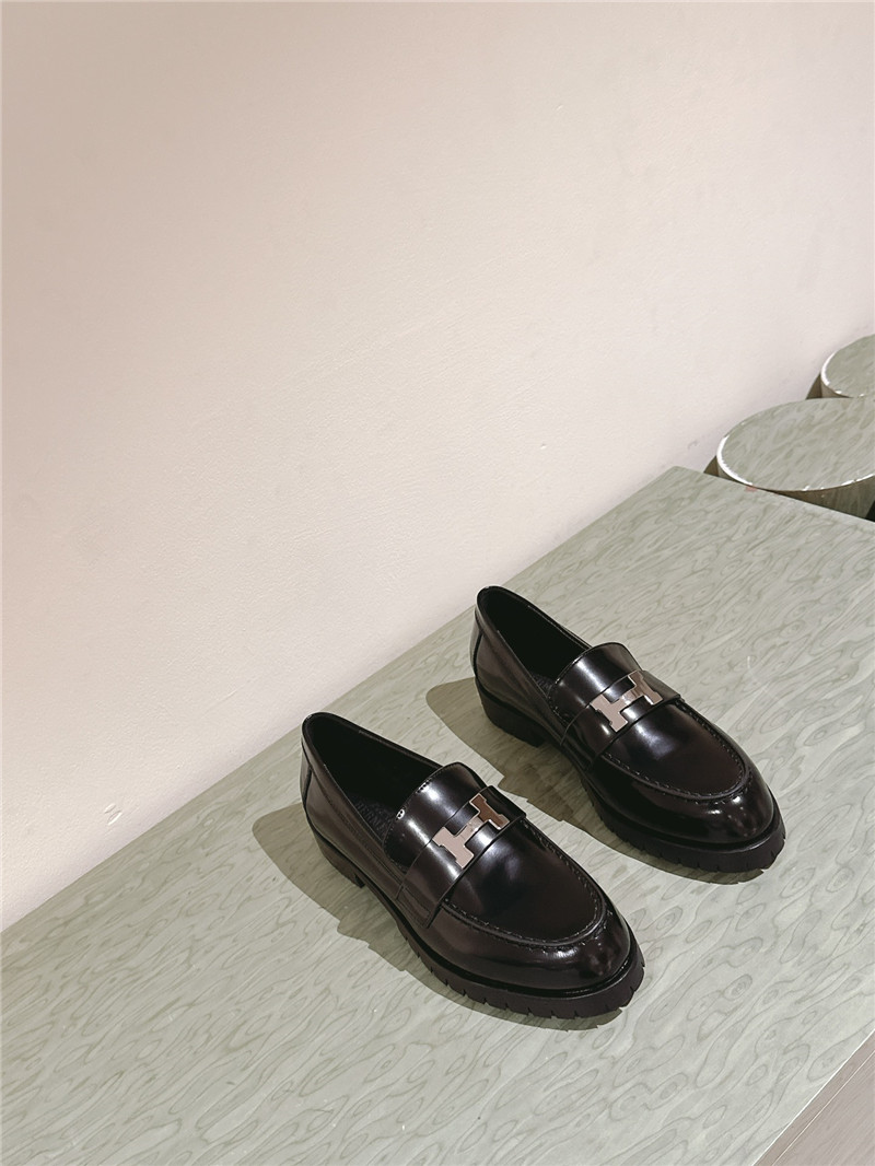 H**me5 british style h buckle loafers replica designer shoes