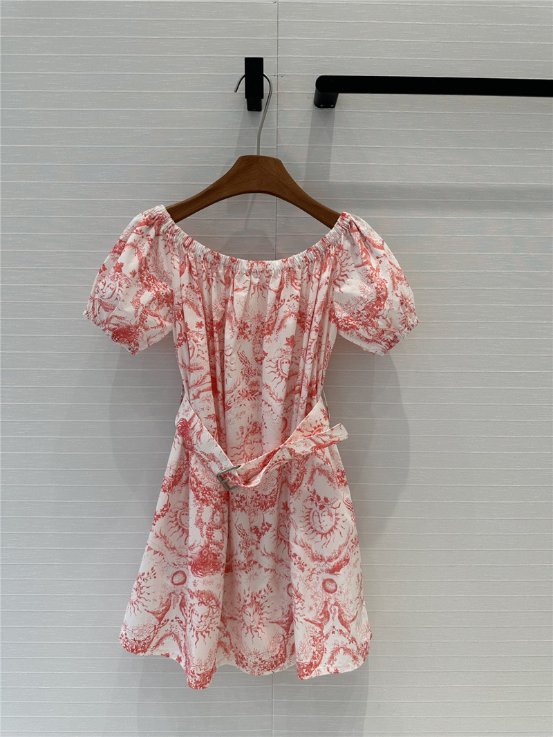 dior one shoulder bubble short sleeve dress replicas clothes