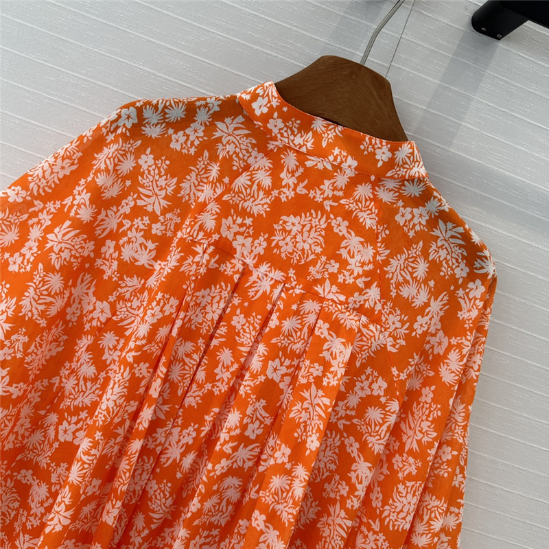 louis vuitton LV palm print shirt dress replica clothes