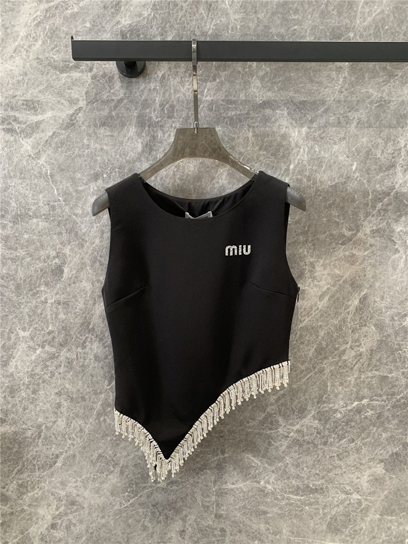 miumiu irregular design slim vest replica clothing
