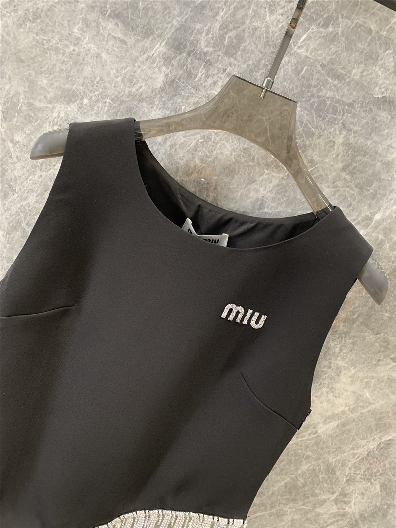 M1um1u irregular design slim vest replica clothing