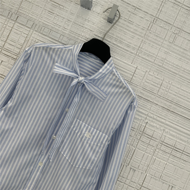celine yarn-dyed sky blue striped shirt replicas clothes