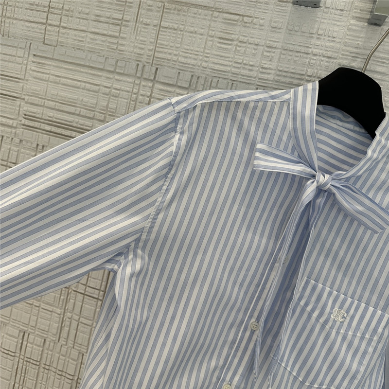 celine yarn-dyed sky blue striped shirt replicas clothes