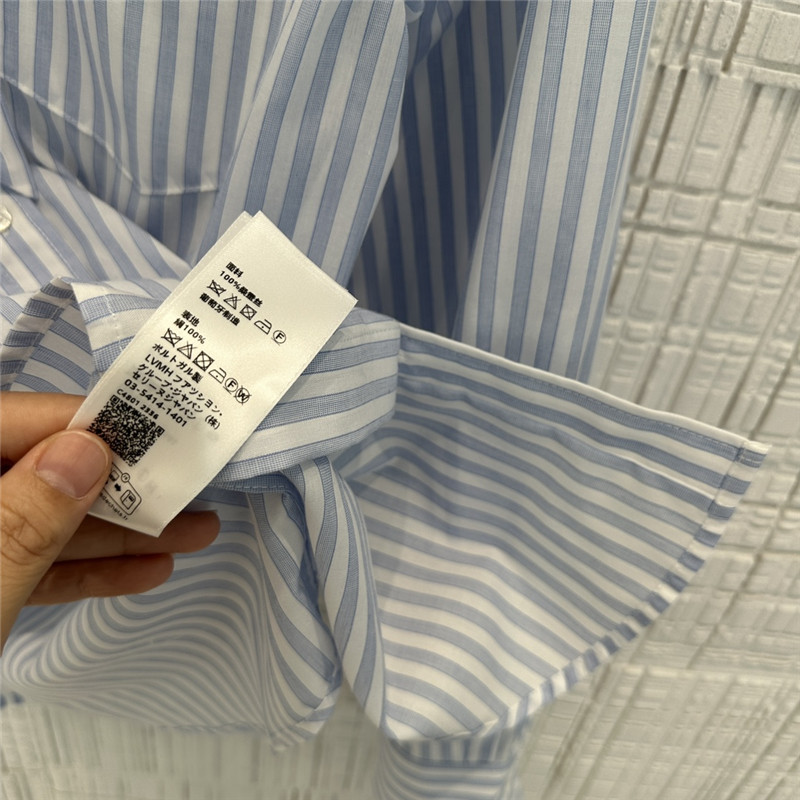 celine yarn-dyed sky blue striped shirt replicas clothes