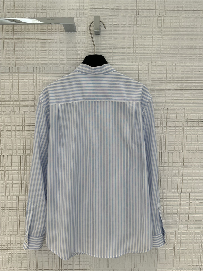 celine yarn-dyed sky blue striped shirt replicas clothes