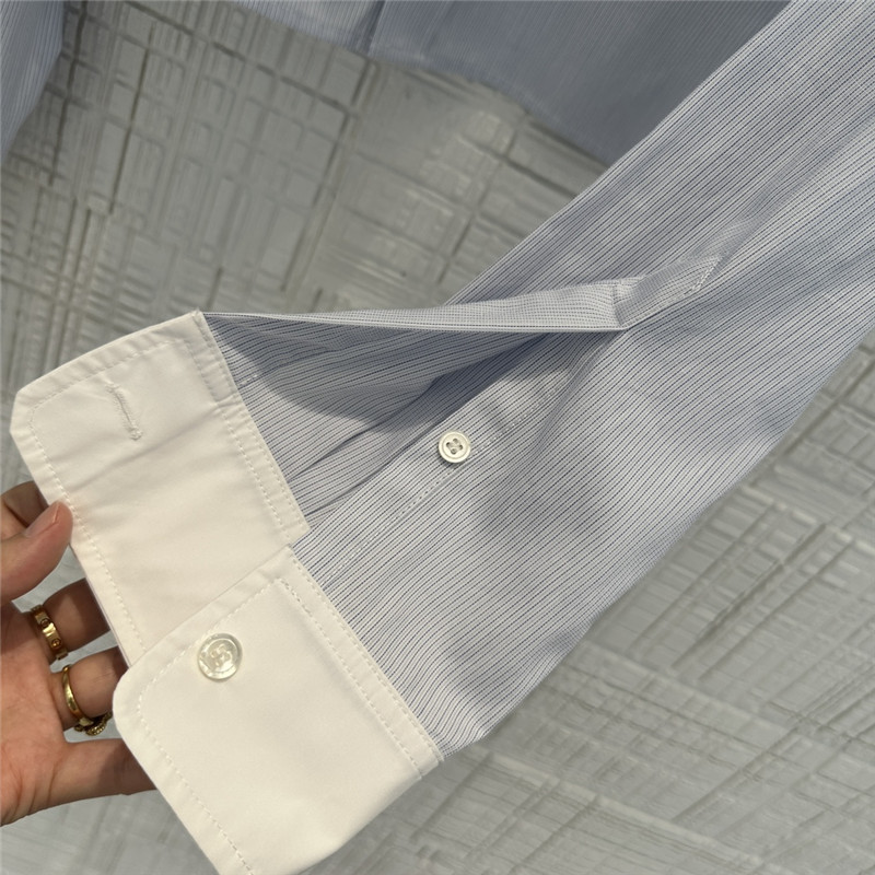 celine yarn-dyed sky blue striped shirt replicas clothes