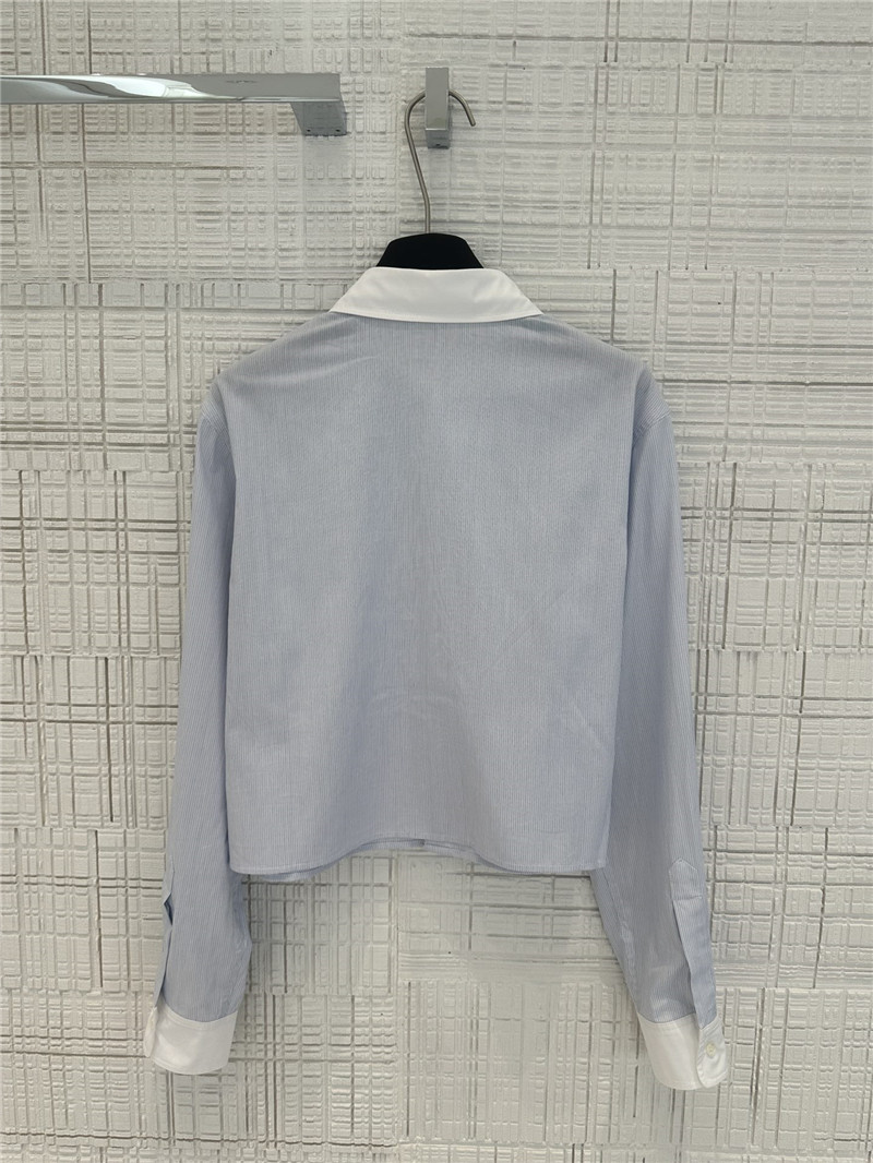 celine yarn-dyed sky blue striped shirt replicas clothes