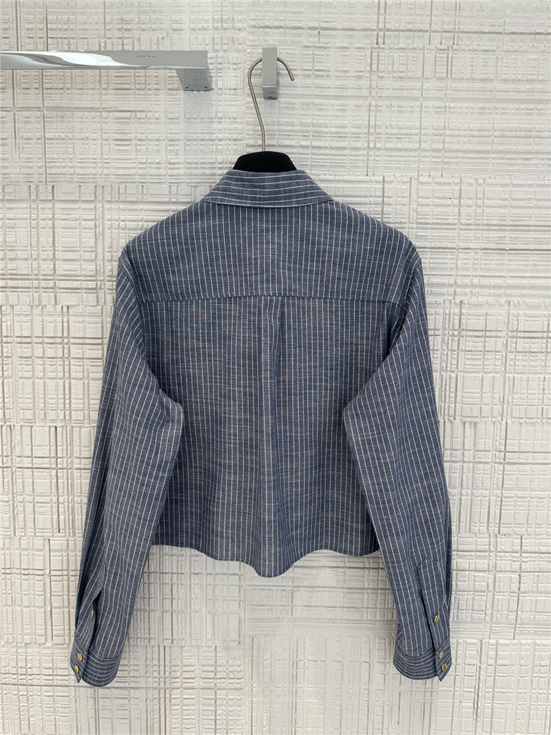 Ce1i*e denim cotton striped shirt replica clothing sites