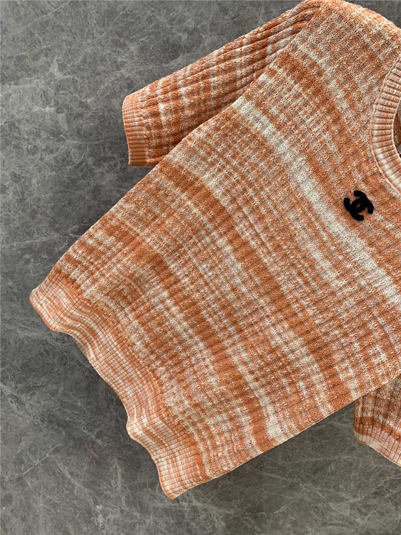 Ch**el versatile short-sleeved knitted top replica clothing sites