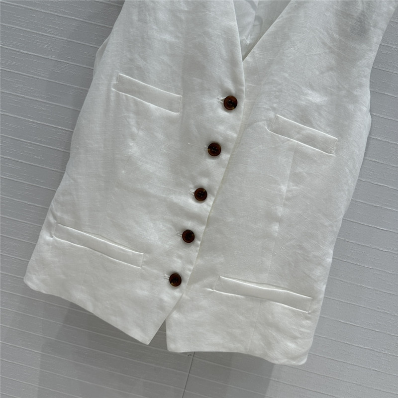 BC white cotton and linen vest suit replica d&g clothing