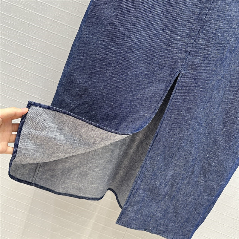 The R0w cotton and linen long vest dress replicas clothes