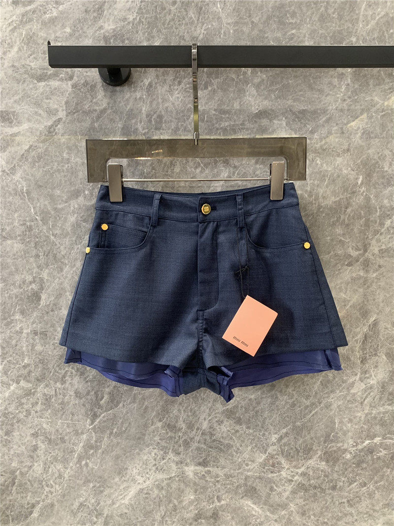 miumiu straight shorts replica clothes
