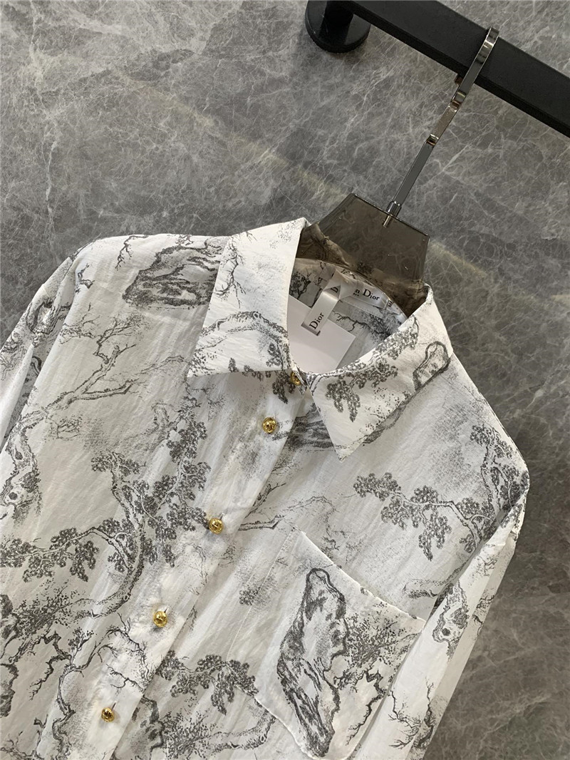 D10r jouy ink print long sleeve shirt replica designer clothes