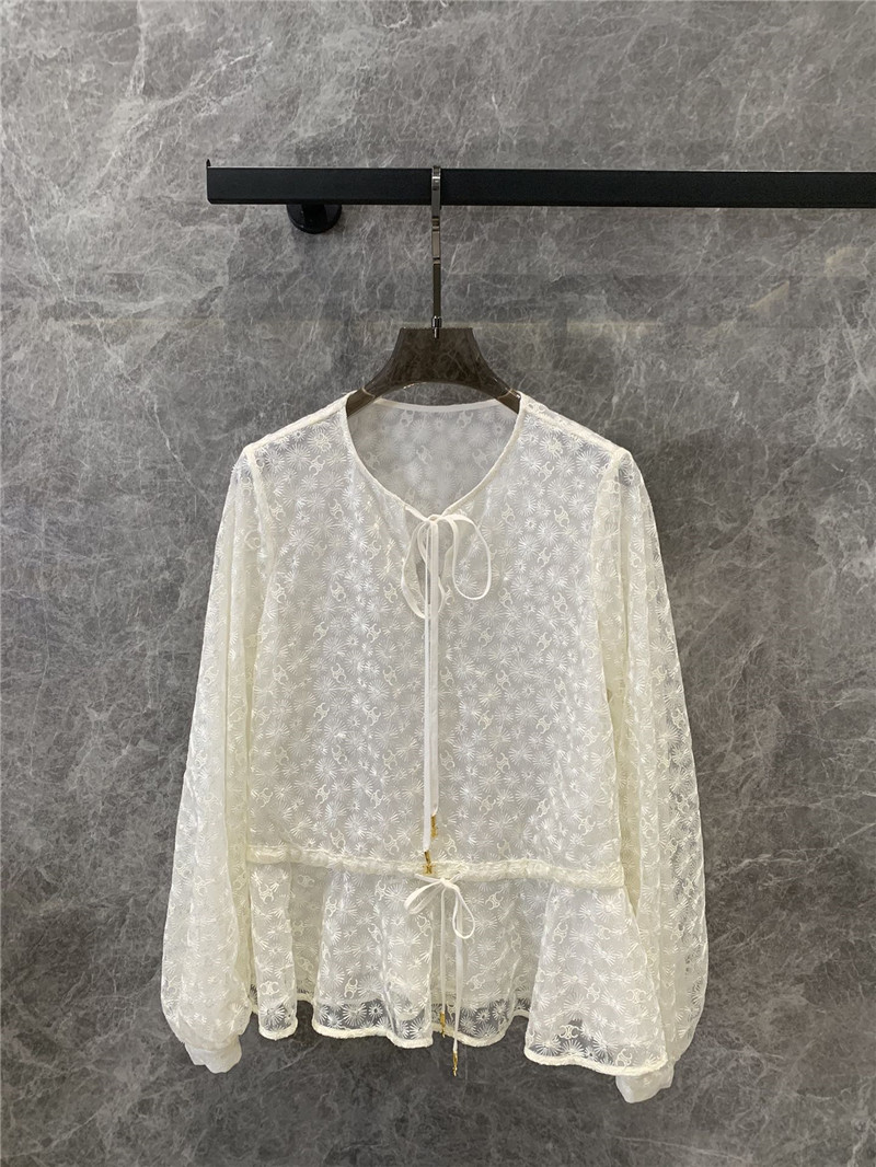 celine embroidered tulle top cheap replica designer clothes