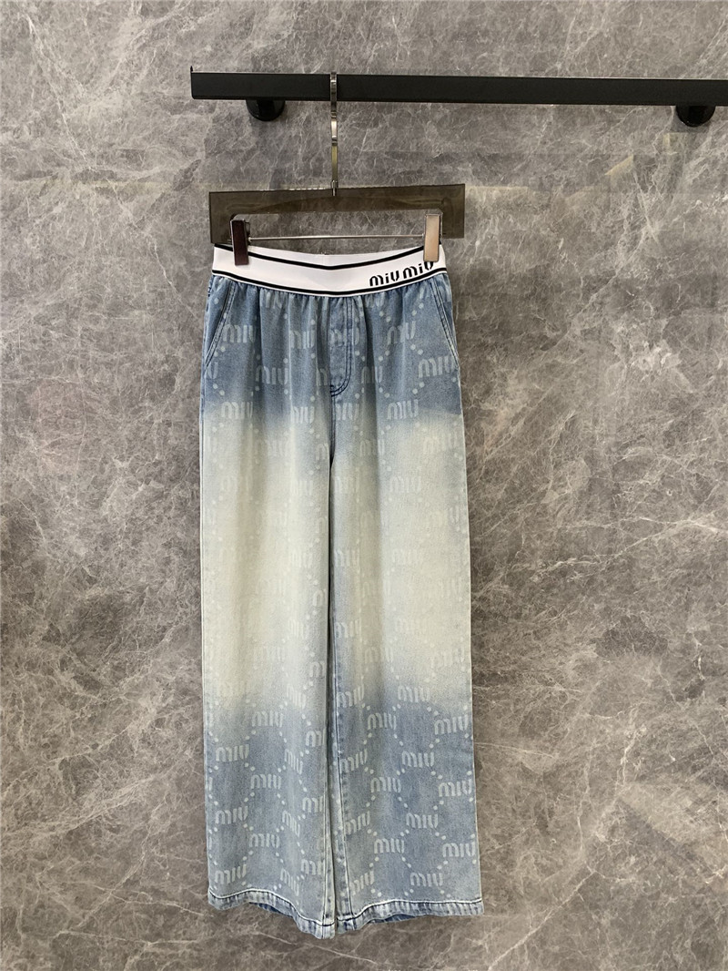 miumiu gradient elastic waist jeans replica clothing sites