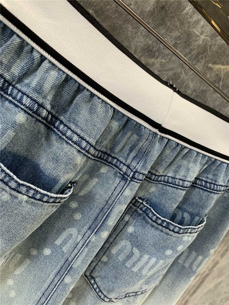 M1um1u gradient elastic waist jeans replica clothing sites