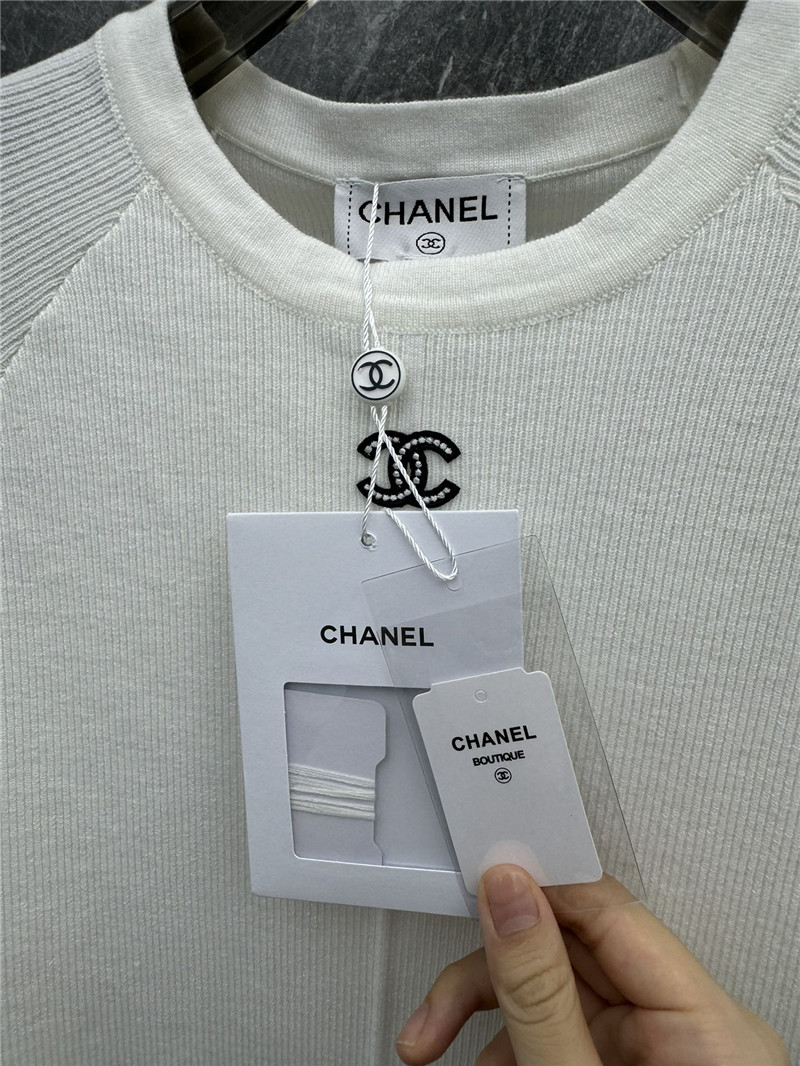 Ch**el static logo knit top replica clothing sites
