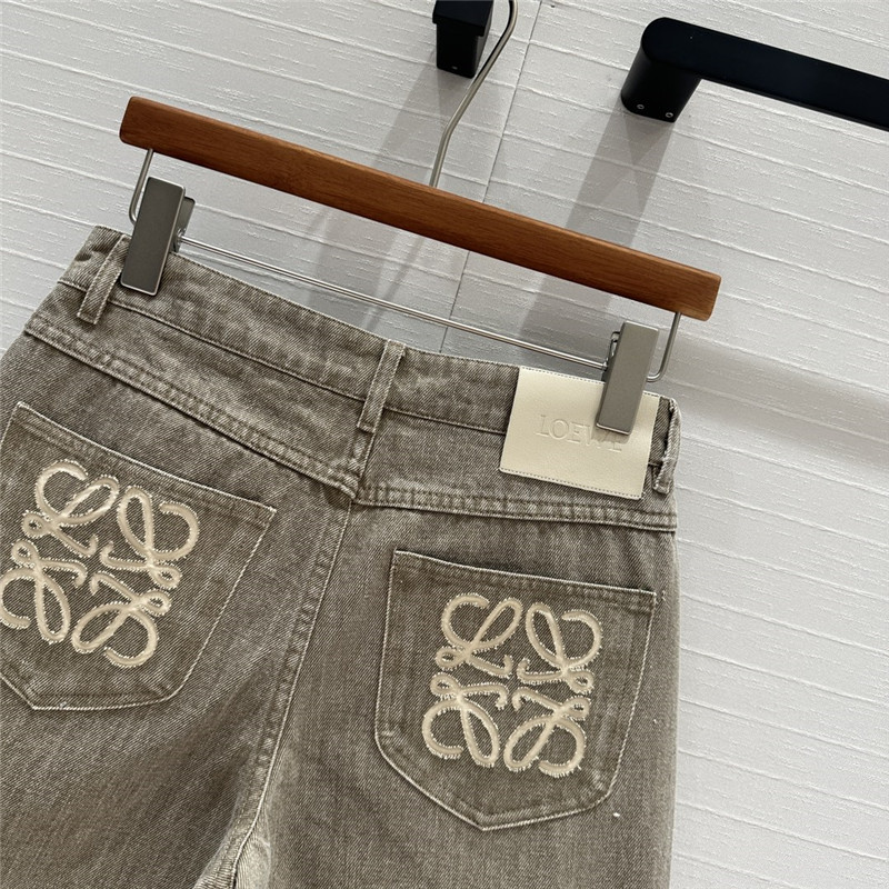 L0ew* washed denim shorts replicas clothes