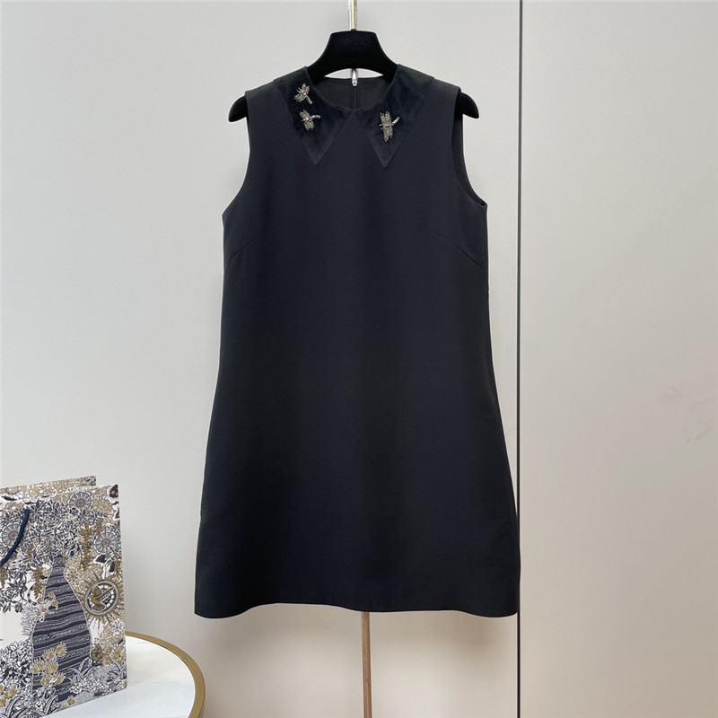 dior velvet collar vest dress replicas clothes