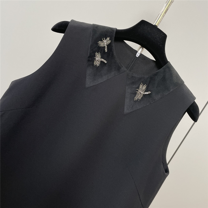 D10r velvet collar vest dress replicas clothes
