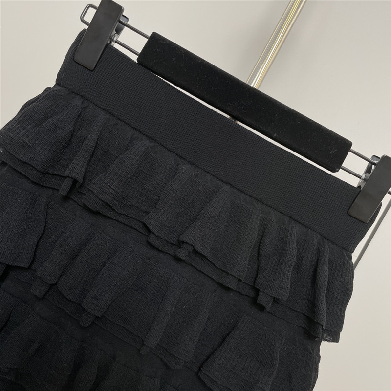 Chanel pleated cake knit short skirt replica clothing