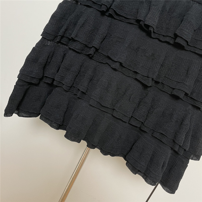 Chanel pleated cake knit short skirt replica clothing