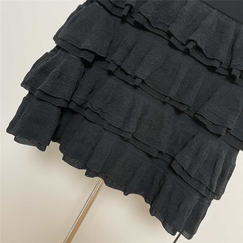 Chanel pleated cake knit short skirt replica clothing