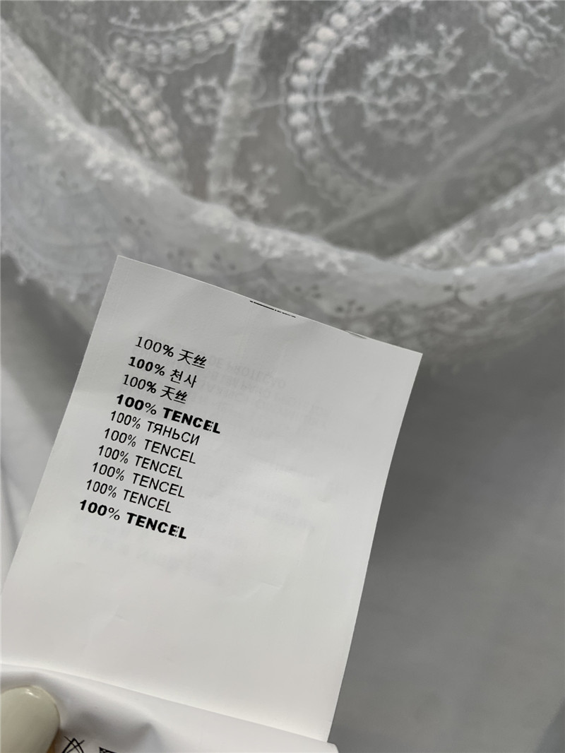 M1um1u micro-logo lace hooded long-sleeved t-shirt