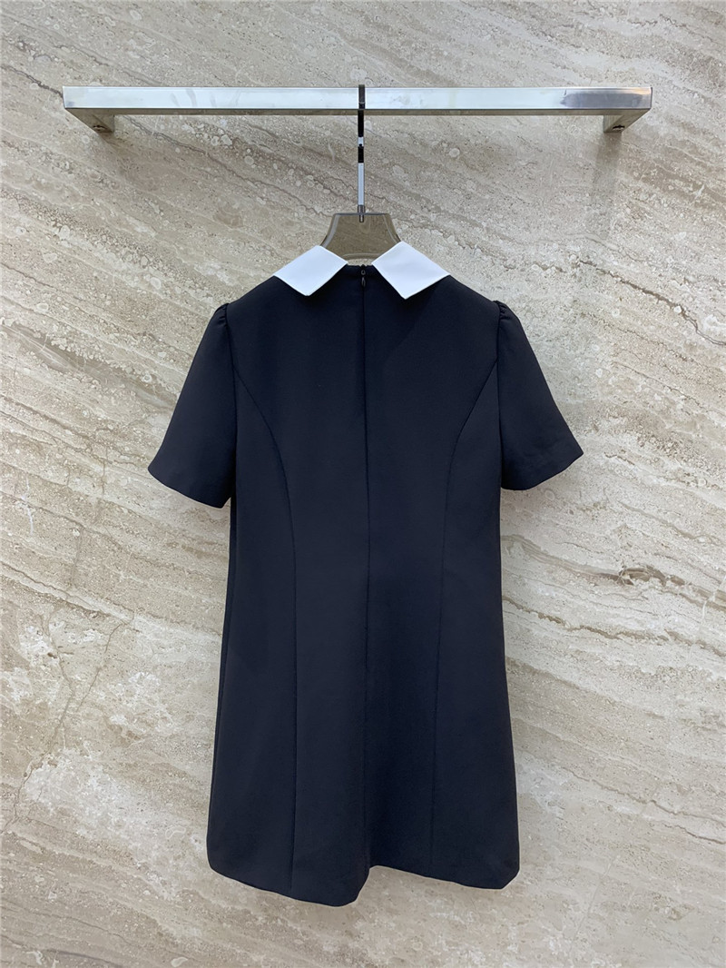M1um1u lapel short-sleeved dress replica clothing sites