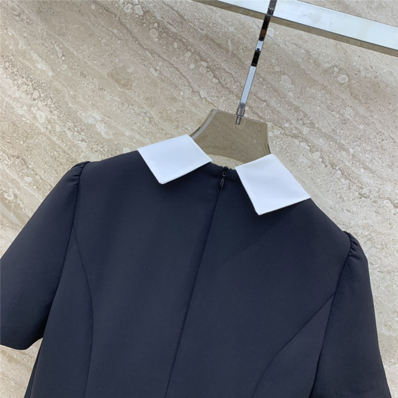 M1um1u lapel short-sleeved dress replica clothing sites