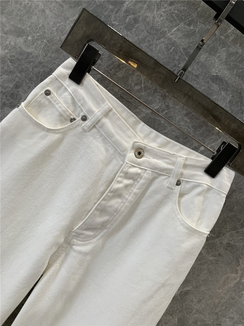 L0ew* white high waist wide leg jeans replicas clothes