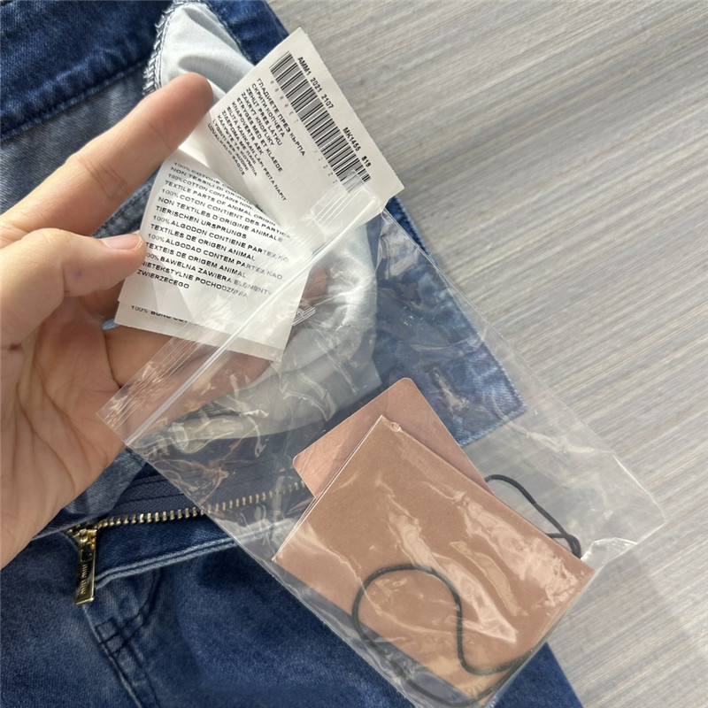 M1um1u denim mid-low waist straight pants replica d&g clothing