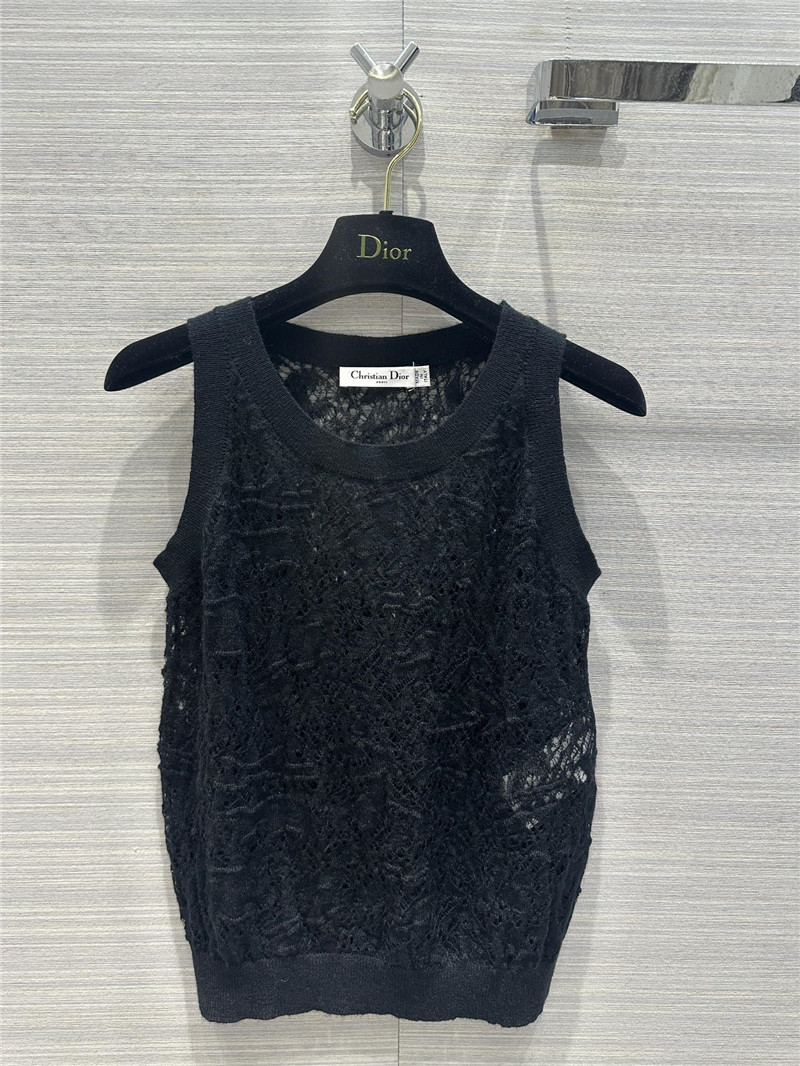 dior hollow crochet small vest replica clothes