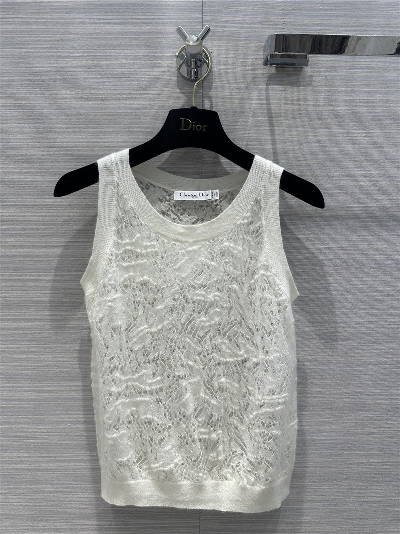 dior hollow crochet small vest replica clothes