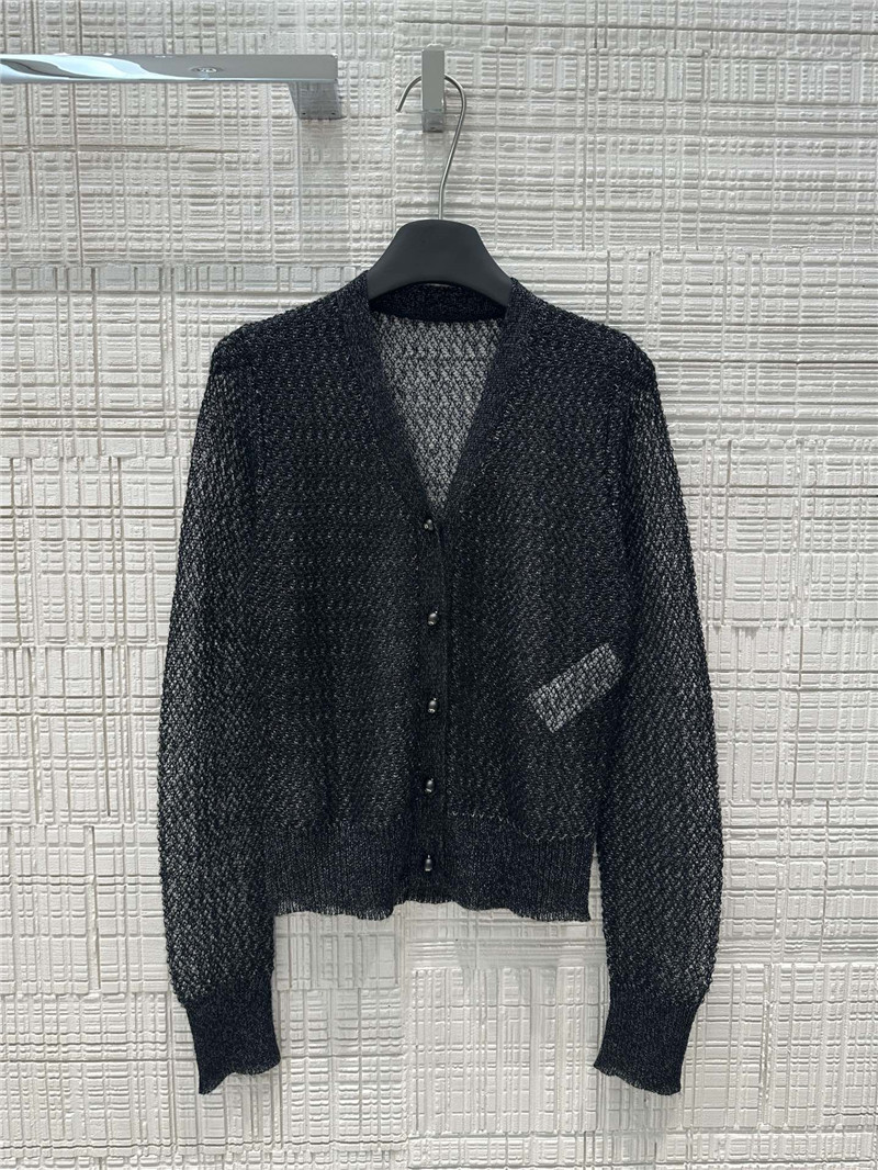 Dior Black Mohair Ascot Cardigan