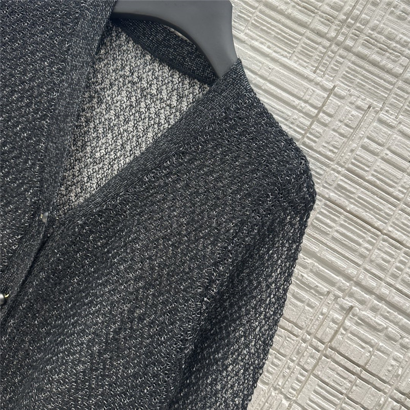 D10r black mohair ascot cardigan