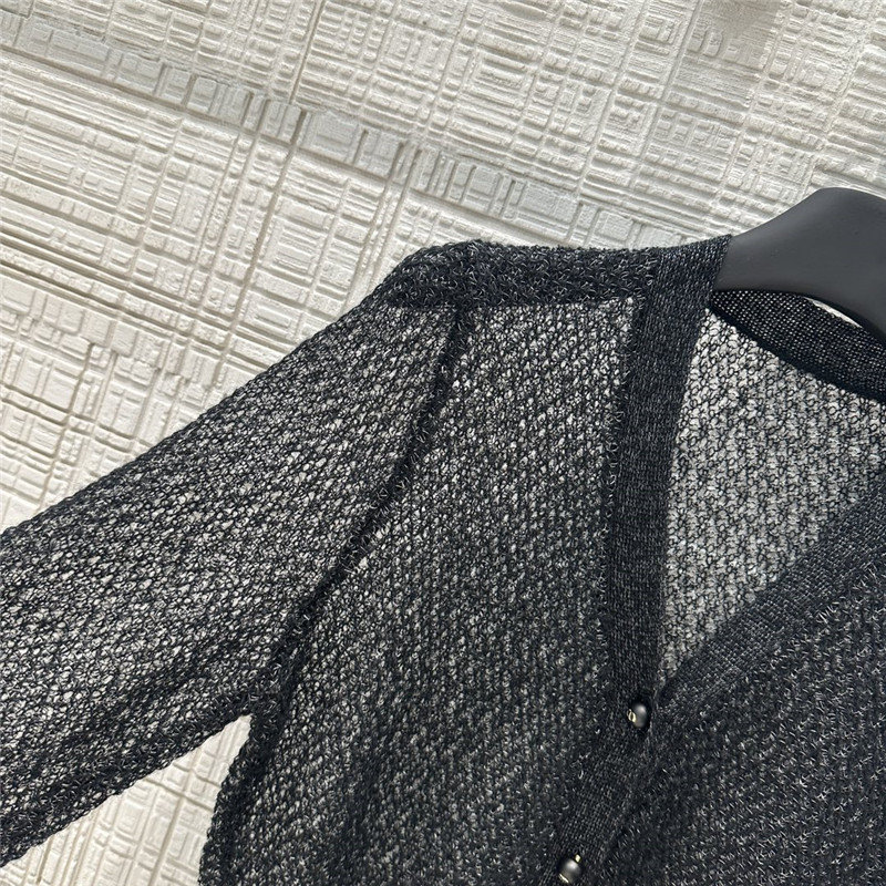 D10r black mohair ascot cardigan