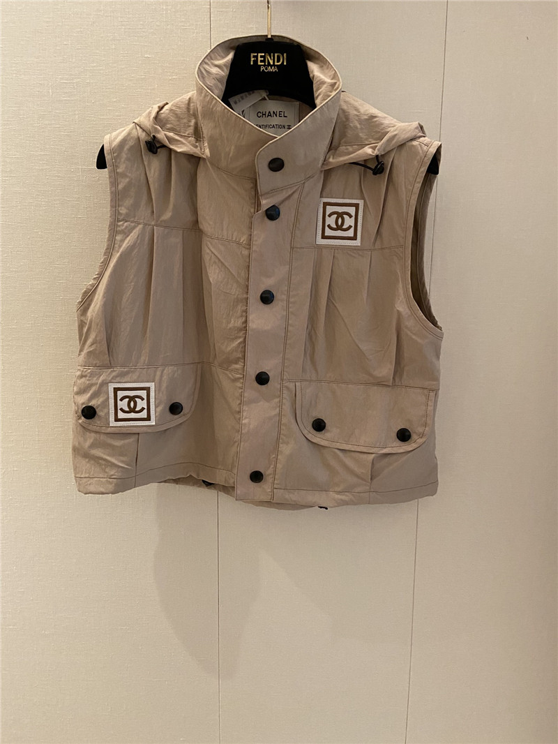 Ch**el new hooded workwear vest replica clothes