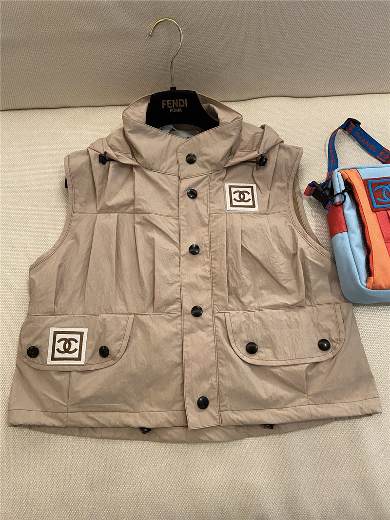 Ch**el new hooded workwear vest replica clothes