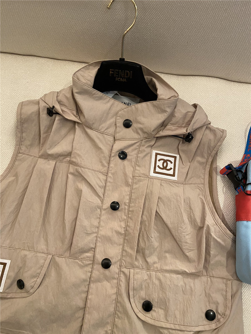 Ch**el new hooded workwear vest replica clothes