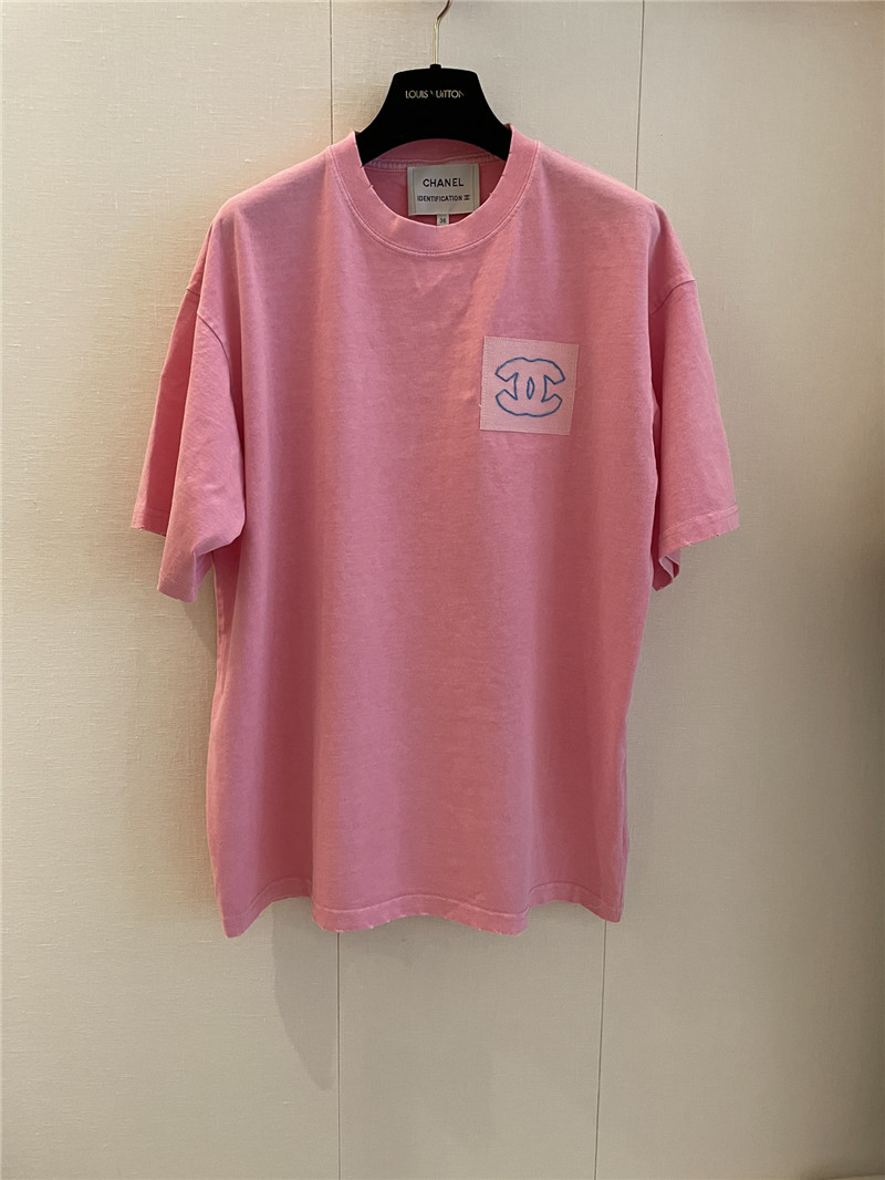 Ch**el new pink short sleeve replica d&g clothing