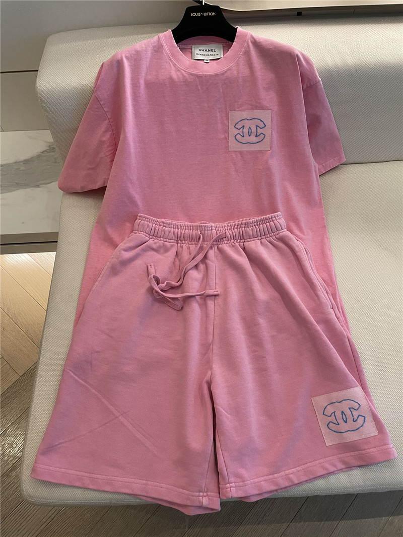 Ch**el new pink short sleeve replica d&g clothing