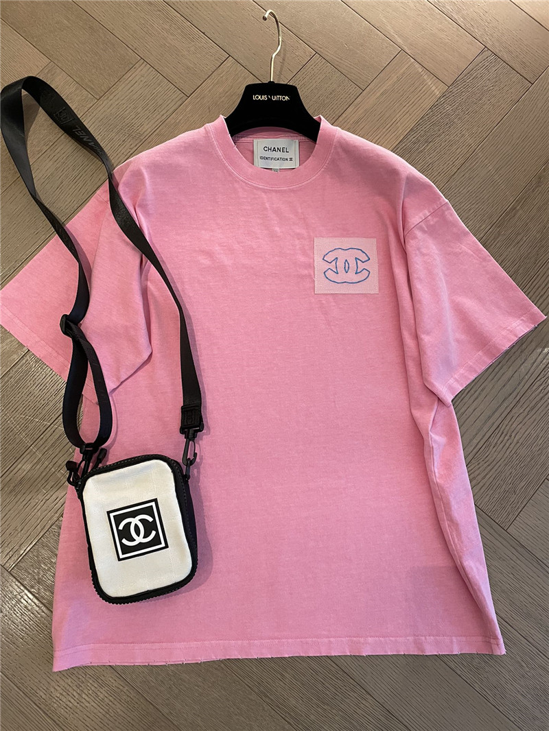 Ch**el new pink short sleeve replica d&g clothing
