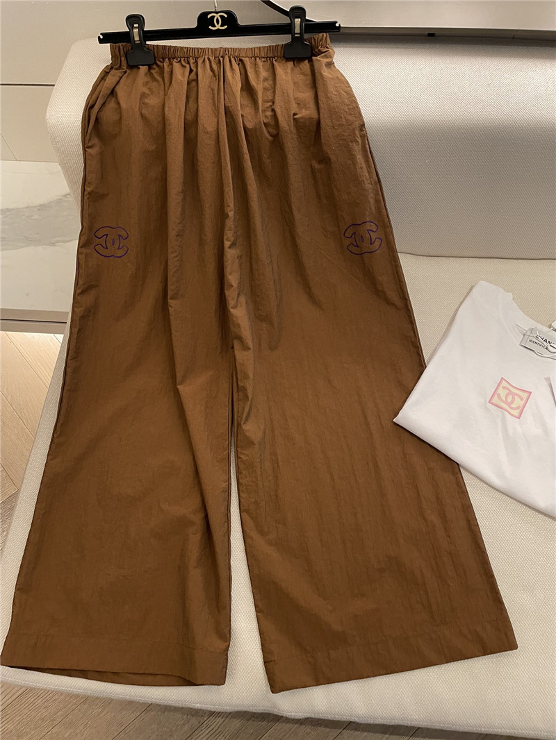 Ch**el new brown straight pants replica designer clothes