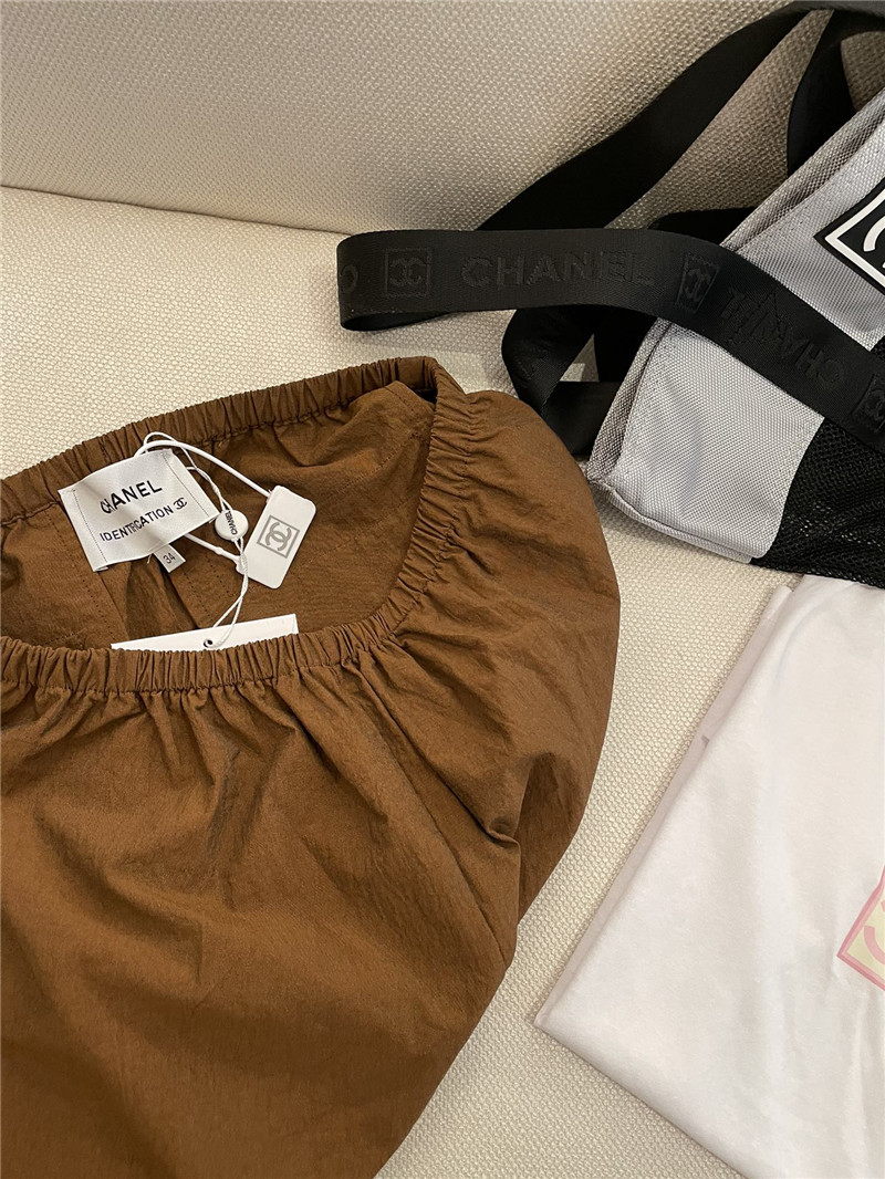 Ch**el new brown straight pants replica designer clothes