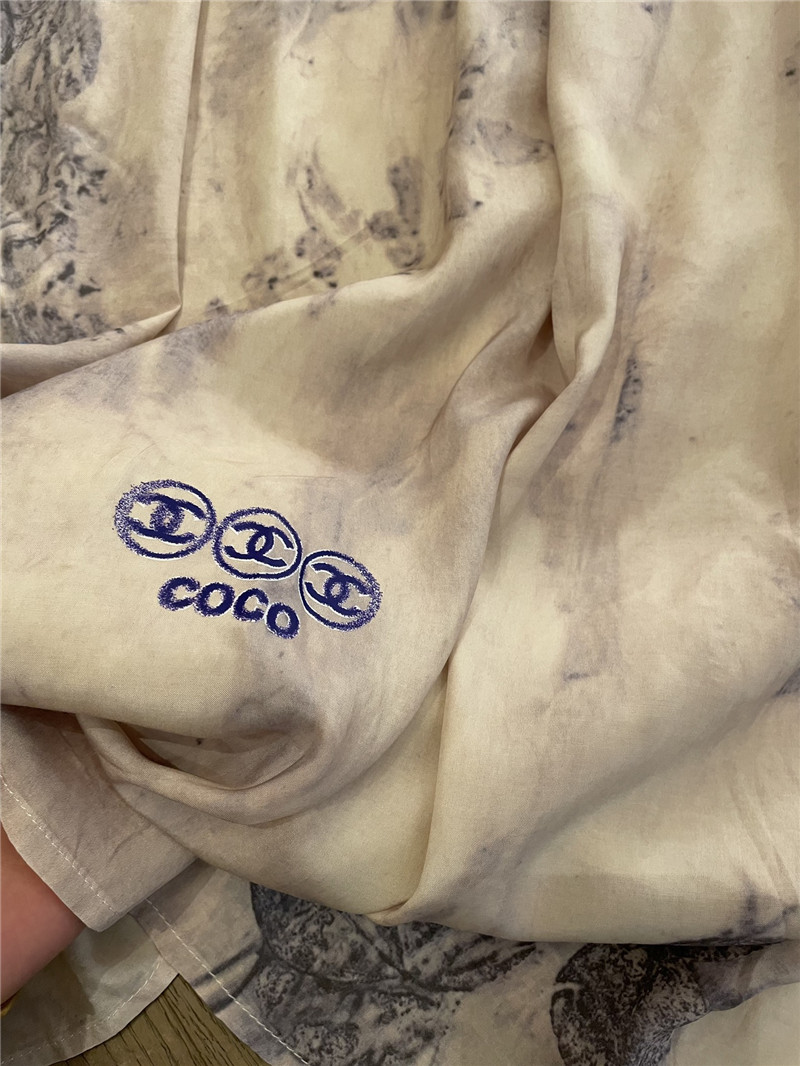 Ch**el ink print dress replica designer clothes