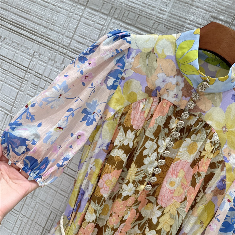 zimm palace style puff sleeve dress replica d&g clothing