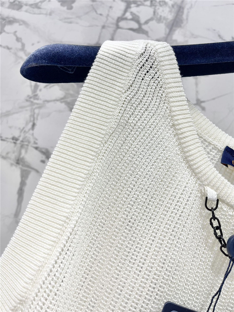 louis vuitton LV hollow chain sleeveless knitted vest replica clothing